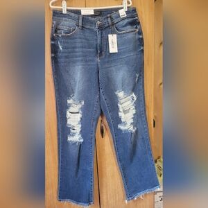 Judy Blue Distressed Dad Jeans